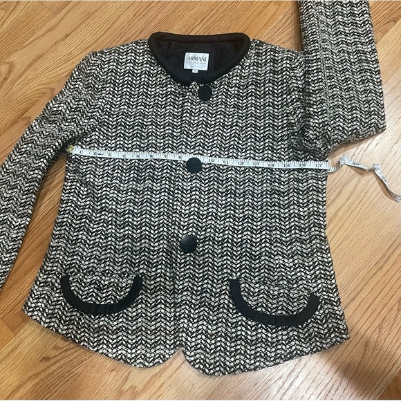 ARMANI Collezioni Blazer tweed silk lined Excellent Size 6 Stunning Made Italy - Picture 2 of 12